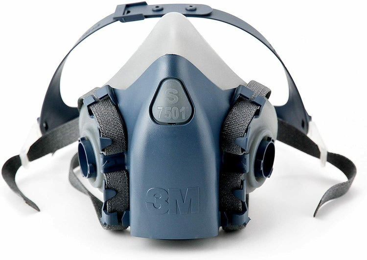 3M™ 7501 Half Mask Small (Grey Blue) Soft silicone face piece material for comfort and durability