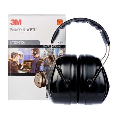 3M™ PELTOR™ Optime™ Push To Listen Earmuffs, 31 dB, Black, Headband, MT155H530A 380