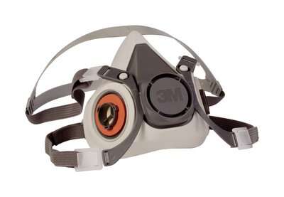 3M™ 6100 Half Mask Small (Light Grey)Lightweight elastomeric material (82g)