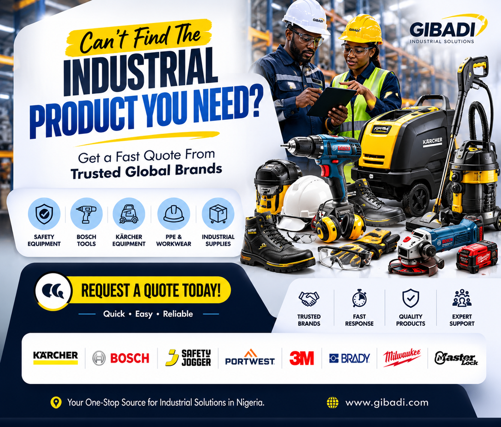 Industrial Equipment Supplier in Nigeria | Kärcher, Bosch, PPE & Safety Solutions