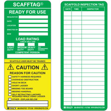 Brady SCAFFTAG Inserts: SCAFFTAG READY FOR USE: REQUESTOR: DATE: LOCATION: ERECTED BY: WO#: …| Buy online