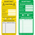 Brady SCAFFTAG Inserts: SCAFFTAG RELEASED FOR ACCESS: SCAFFOLD #: JOB SITE: DATE ERECTED: ER…| Buy online