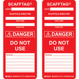 Brady SCAFFTAG Inserts: SCAFFTAG DANGER DO NOT USE: DATE: SCAFFOLD ERECTOR: REASON:| Buy online