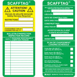 Brady SCAFFTAG Inserts: SCAFFTAG: BULLETIN DE CONSTRUCTION ET D'INSPECTION ERECTION AND INSP…| Buy online