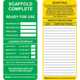 Brady SCAFFTAG Inserts: SCAFFOLD COMPLETE READY FOR USE: REFERENCE NO: DATE ERECTED: ERECTED…| Buy online