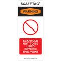 Brady SCAFFTAG Inserts: SCAFFTAG WARNING: SCAFFOLD NOT TO BE USED BEYOND THIS POINT| Buy online