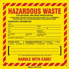 hazardous waste labels requirements,Brady hazardous waste labels, hazardous waste labels printable, hazardous waste labels in Nigeria, non hazardous waste labels