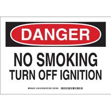 DANGER No Smoking Turn Off Ignition Sign/ Buy Online