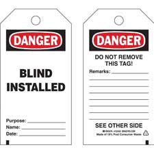 Brady Isolation Blind Tags| Buy online