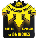 Brady Area in Front of Electrical Panel Must Be Kept Clear for 36 Inches 3D Floor Sign| Buy online