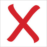 Brady Social Distancing Seat Markers – X Marks| Buy online