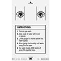 Brady Instructions 1 Turn On Eye Wash 2 Align Peak Of Water With Mark On Gauge Sign| Buy online