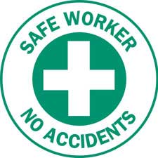 SAFE WORKER NO ACCIDENTS Hard Hat Labels