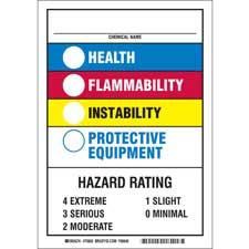 Chemical Name Health Flammability Instability Protective Equipment Hazard Sign | Buy Online