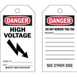Brady Accident Prevention Tags - HIGH VOLTAGE| Buy online