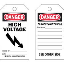 Brady Accident Prevention Tags - HIGH VOLTAGE| Buy online