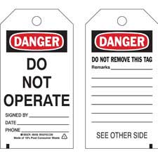 Brady Accident Prevention Tags - DO NOT OPERATE| Buy online