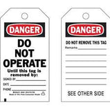 Brady Accident Prevention Tags - DO NOT OPERATE  Until this tag is removed by:| Buy online