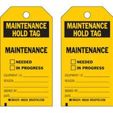Brady Maintenance Hold Tag Accident Prevention Tags| Buy online