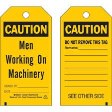 Brady Accident Prevention Tags - DO NOT REMOVE THIS TAG  Remarks  SEE OTHER SIDE| Buy online