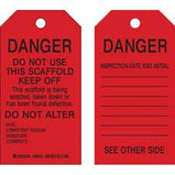 Brady Scaffold Tags: DANGER Do Not Use This Scaffold Keep Off| Buy online
