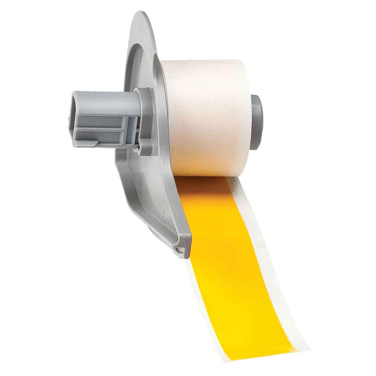 All Weather Permanent Adhesive Vinyl Label Tape for BMP71 - 1", Yellow