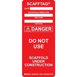 Brady SCAFFTAG Inserts: SCAFFTAG DANGER DO NOT USE: DATE: SCAFFOLD ERECTOR: SCAFFOLD UNDER CONSTRUCTION| Buy online