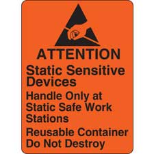 ATTENTION STATIC SENSITIVE DEVICES. HANDLE ONLY AT STATIC SAFE WORK ST